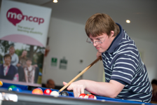 Man playing pool | Harpenden Mencap